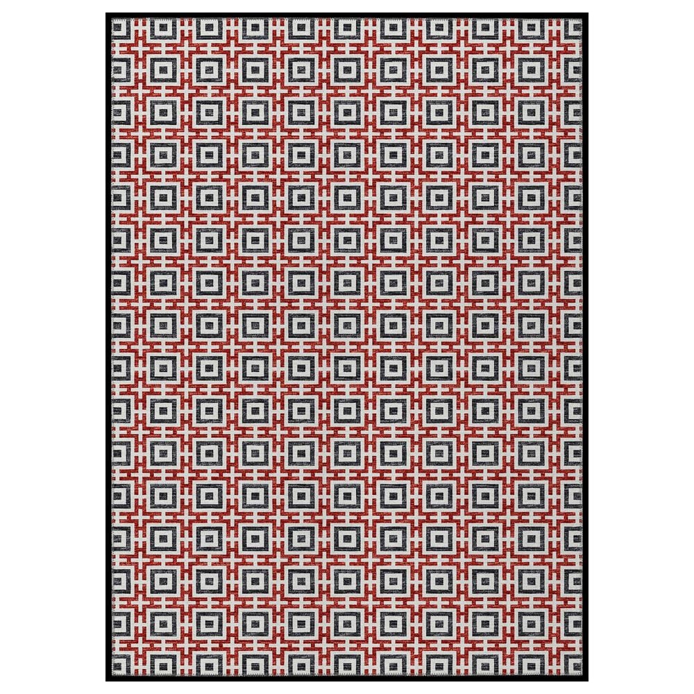Dalyn Rug Company Marlo 5" x 7"6" Red Indoor/Outdoor Area Rug, , large