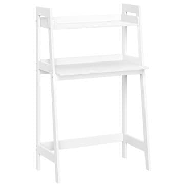RiverRidge Home Buckins Kids Desk with Ladder Shelf Storage in White, , large