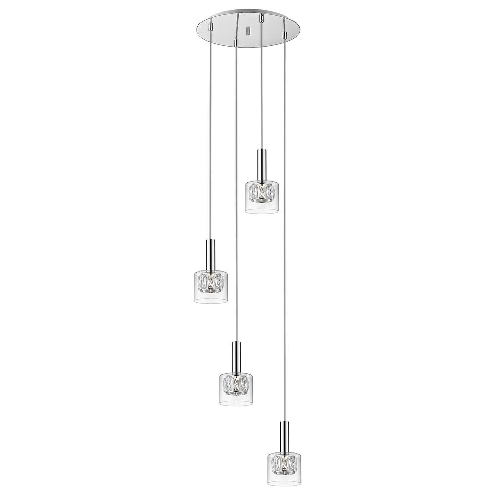 Safavieh Eban Pendant Light in Silver/Clear, , large