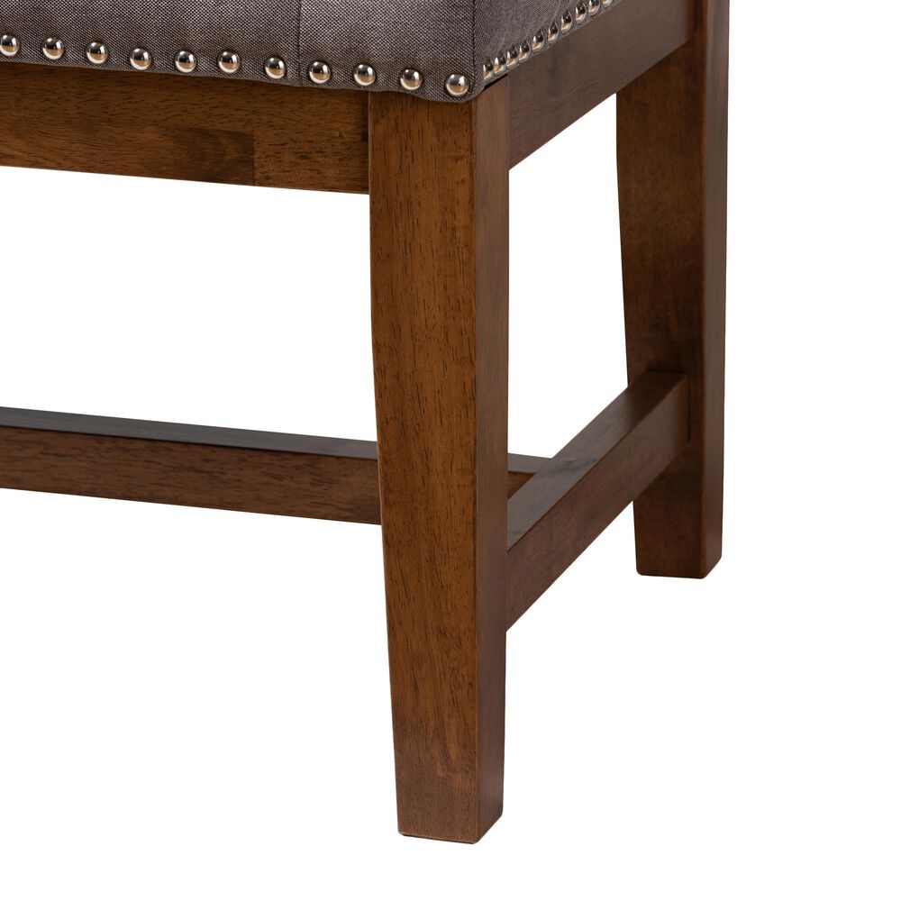Baxton Studio Ainsley Accent Bench in Grey, , large