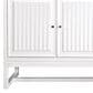James Martin Vanities Athens 72" Double Bathroom Vanity in Glossy White with 3 cm Carrara White Marble Top and Rectangular Sinks, , large