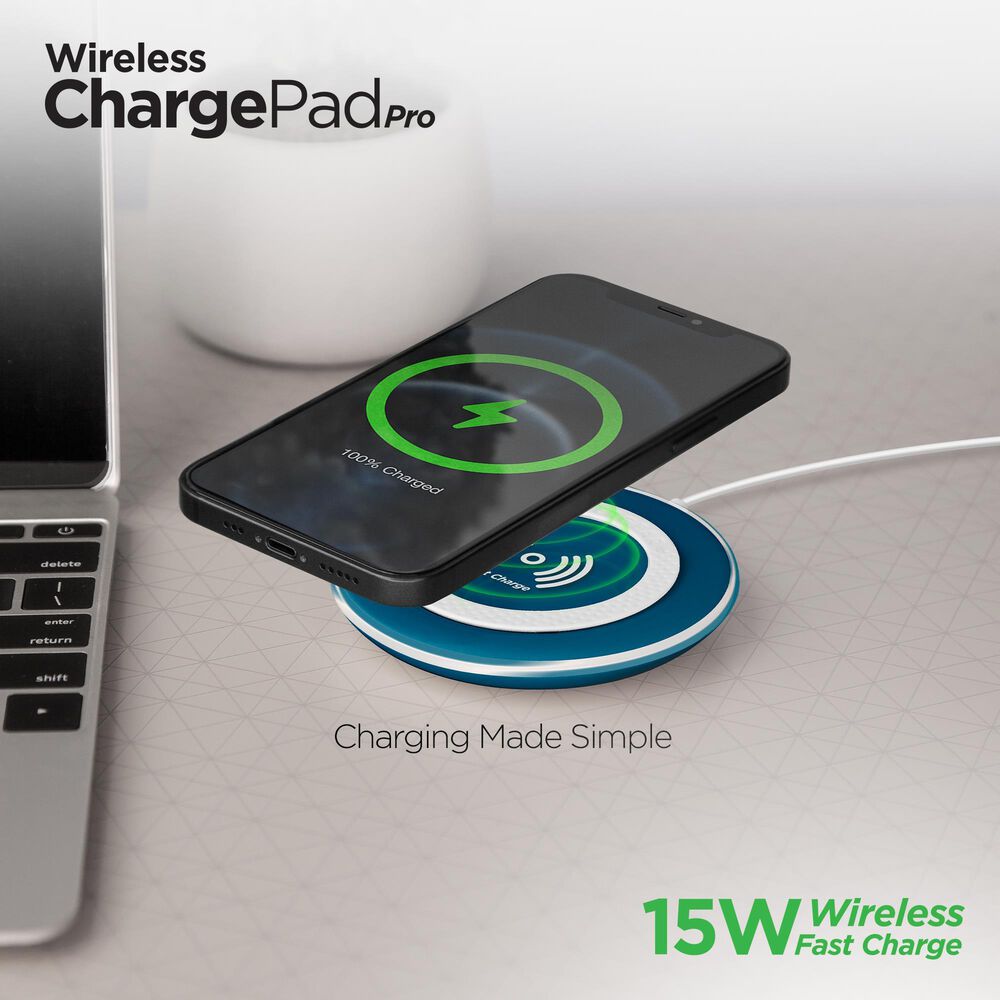 Hypercel ChargePad Pro 15W Wireless Fast Charger in Blue, , large