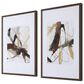Uttermost Burgundy Interjection 39.5" x 26.5" Abstract Print in Gray, Black and Brown (Set of 2), , large