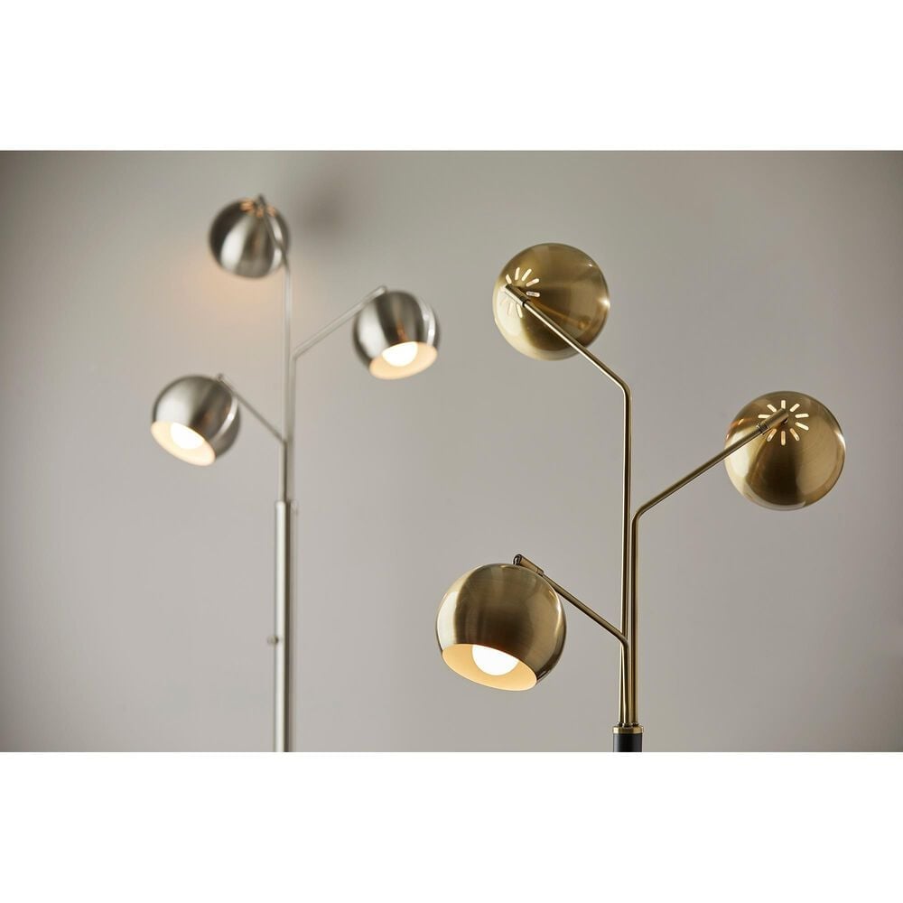Adesso Emerson Tree Lamp in Black and Antique Brass, , large
