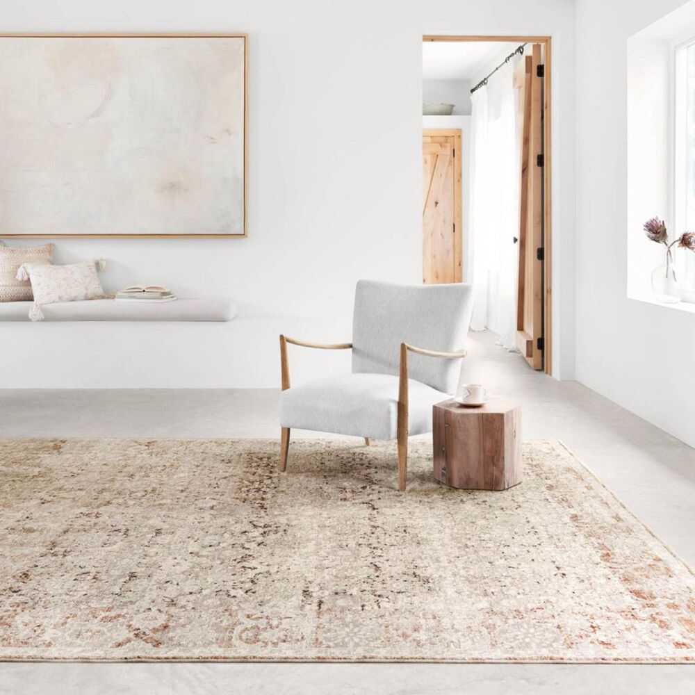 Loloi Theia THE-07 6&#39;7&quot; x 9&#39;6&quot; Natural and Rust, , large