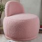 Lumisource Kimi Accent Chair in Pink Sherpa, , large
