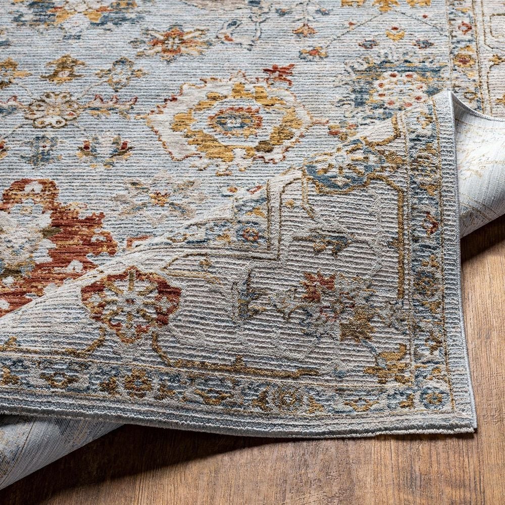 Surya Reina REN-2306 Light Gray, Cream, Denim, Rust, Mustard and Olive 10&#39; x 13&#39;11&quot; Area Rug, , large
