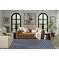 Nourison Twist Reversible 6" x 9" Navy Indoor/Outdoor Area Rug, , large