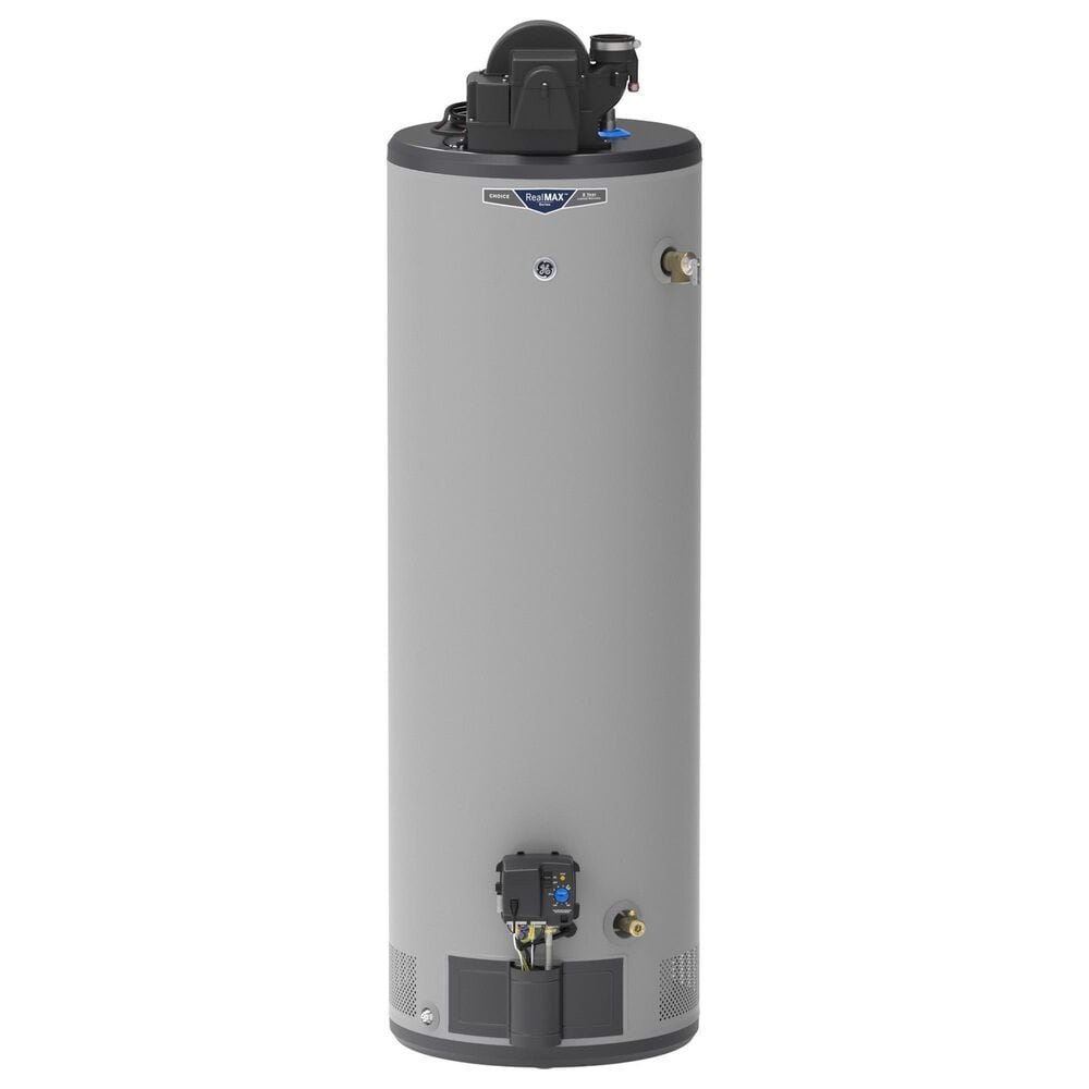 GE Appliances RealMAX Choice 40-Gallon Tall Liquid Propane Power Vent Low-NOx Water Heater in Gray, , large