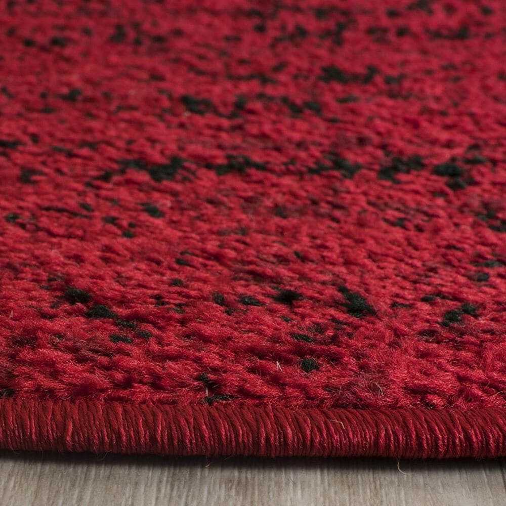 Safavieh Adirondack ADR117F-6R 6&#39; x 6&#39;  Red/Black Round Rug, , large