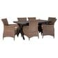 Global Note Collections 7 Piece Bella Patio Dining Set in Beige, , large