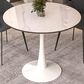 Leisuremod Leisuremod Bristol 31 round dining table White base with White Sintered stone Top, , large