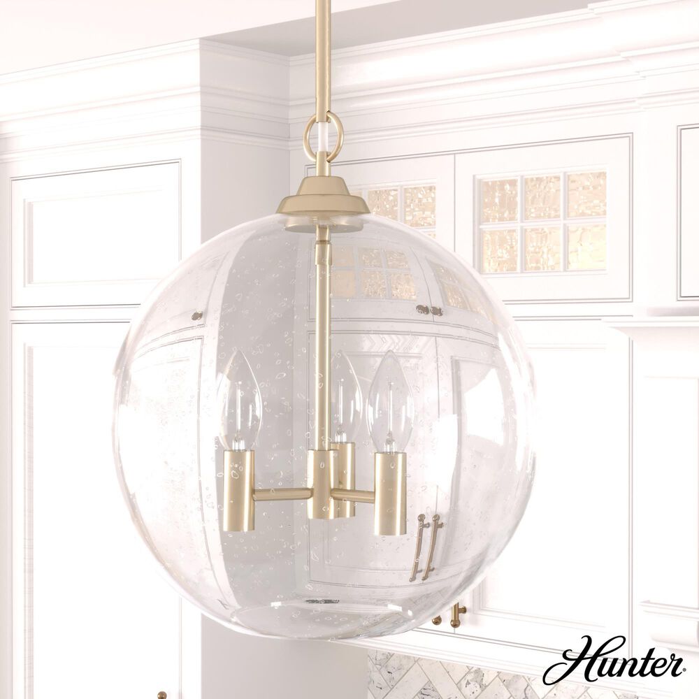 Hunter High Oaks 3-Light Pendant in Alturas Gold, , large