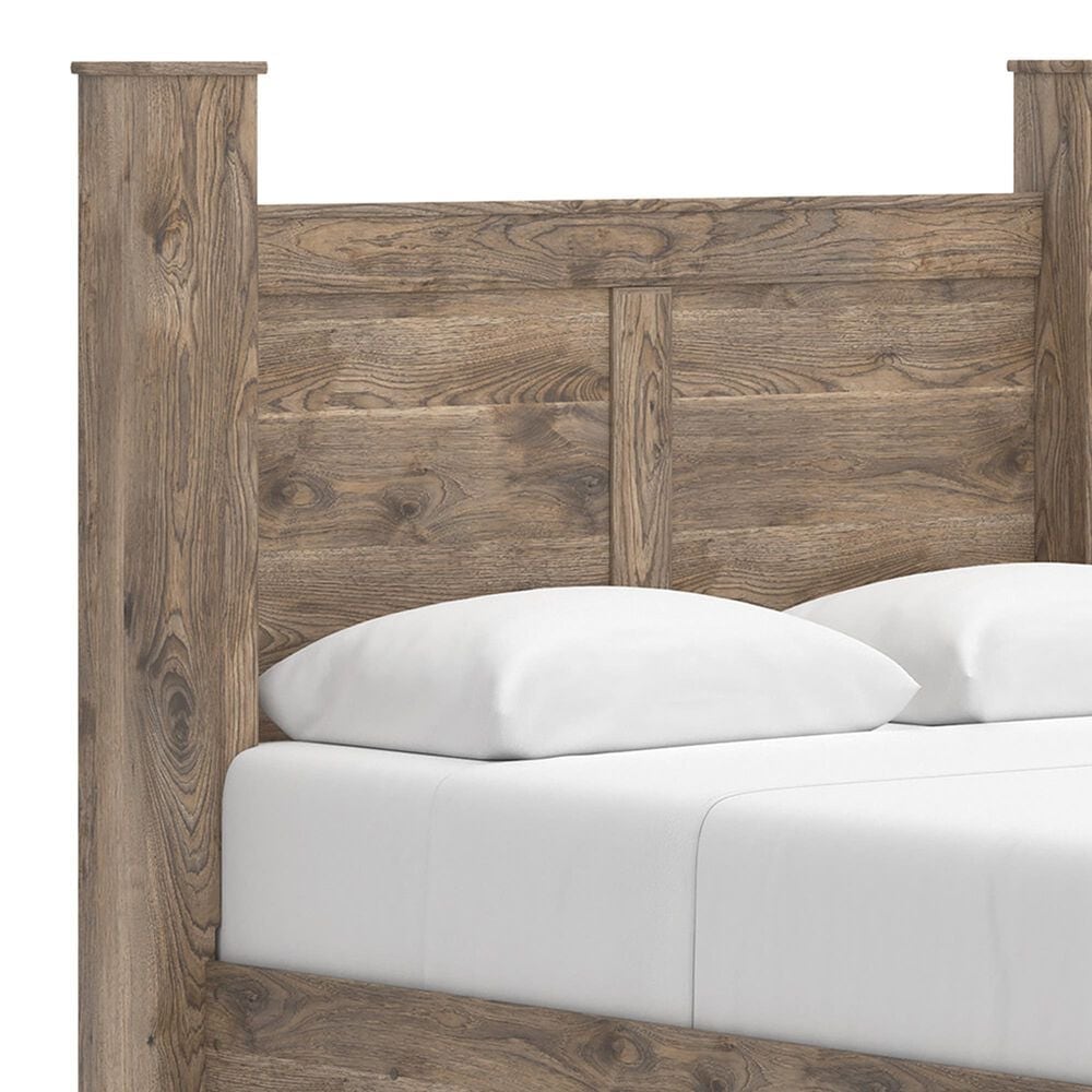 Ashley Rusticott Queen Poster Bed in Brown, , large