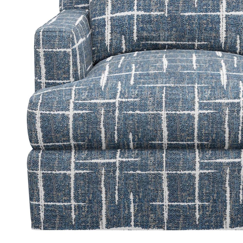 Lexington Furniture Eastwood Swivel Chair in Blue, White and Tan, , large