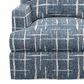 Lexington Furniture Eastwood Swivel Chair in Blue, White and Tan, , large