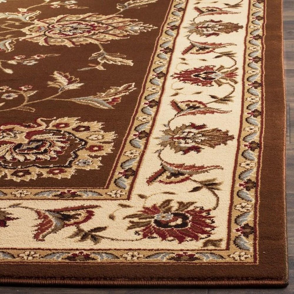Safavieh Lyndhurst LNH555 6&#39;7&quot; x 9&#39;6&quot; Brown and Ivory Area Rug, , large