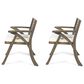 Hearth and Haven Helen Outdoor Dining Chair in Cream (Set of 2), , large