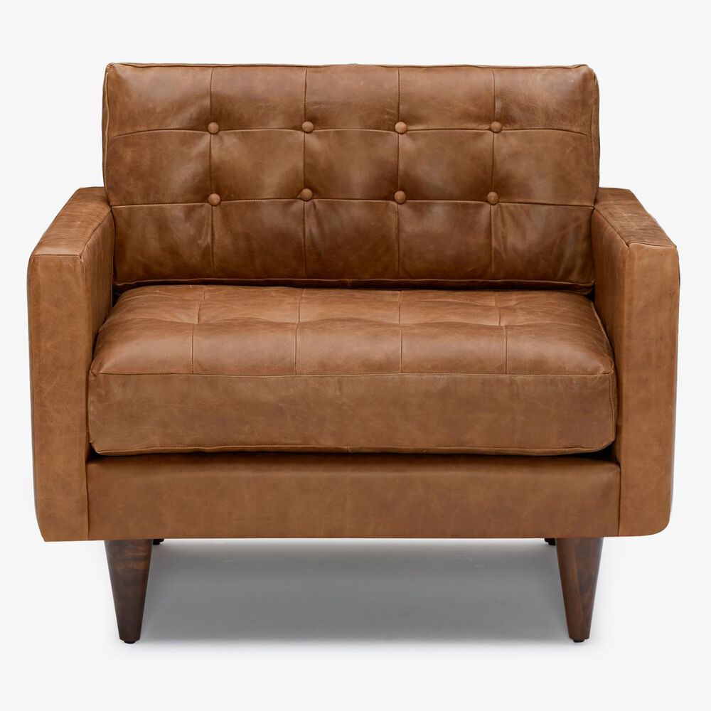 Joybird Eliot Leather Chair in Santiago Ale, , large