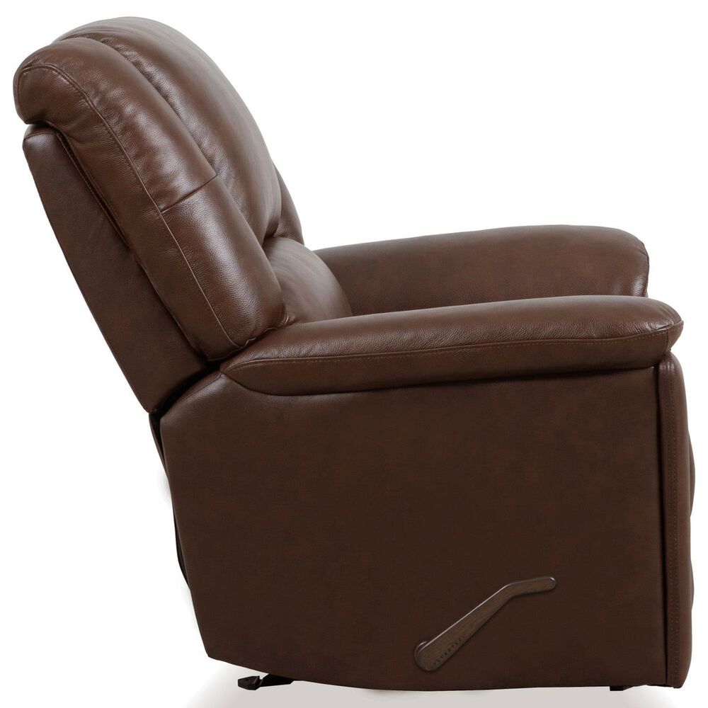Flexsteel Plush Manual Gliding Recliner in Tavern Brown, , large
