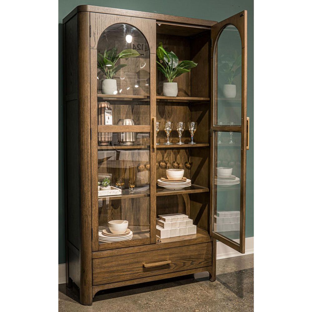 Ashley Radkin Display Cabinet in Burnished Brown, , large