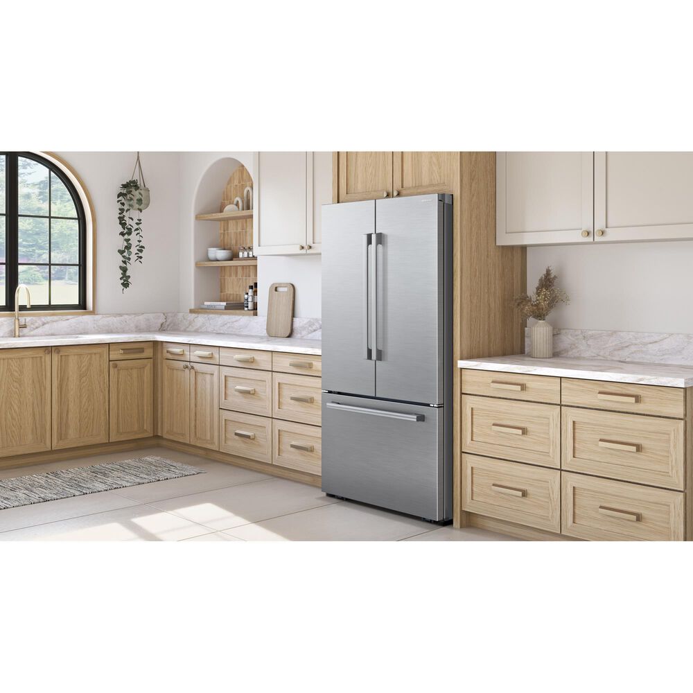 Samsung Bespoke AI 30 Cu. Ft. French Door Refrigerator with Zero Clearance Fit and In-Door Tall Water Dispenser in Fingerprint Resistant Stainless Steel, , large