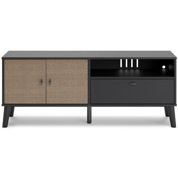 Signature Design by Ashley Charlang 59" TV Stand in Matte Black and Beige, , large