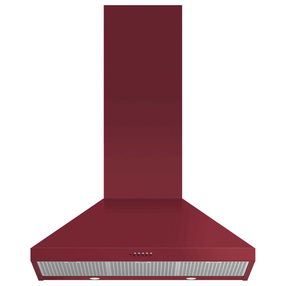 Fisher &amp; Paykel 36&quot; Classic Wall Hood with Pyramid Chimney in Red, , large
