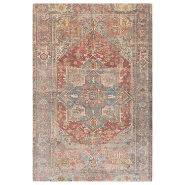 Surya Unique UNQ-2312 5" x 7"6" Orange, Teal and Camel Area Rug, , large