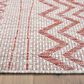 L&R Resources Sun Shower 8" x 10" Beige and Red Indoor/Outdoor Area Rug, , large