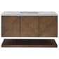 James Martin Vanities Marcello 48" Wall Mounted Single Bathroom Vanity in Chestnut with 3 cm Victorian Silver Quartz Top and Rectangular Sink, , large