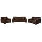 Bordeaux & Co Maxi 3-Piece Stationary Leather Living Room Set in Madison Espresso, , large