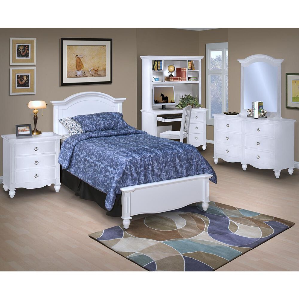 New Heritage Design Victoria Desk and Hutch in White, , large
