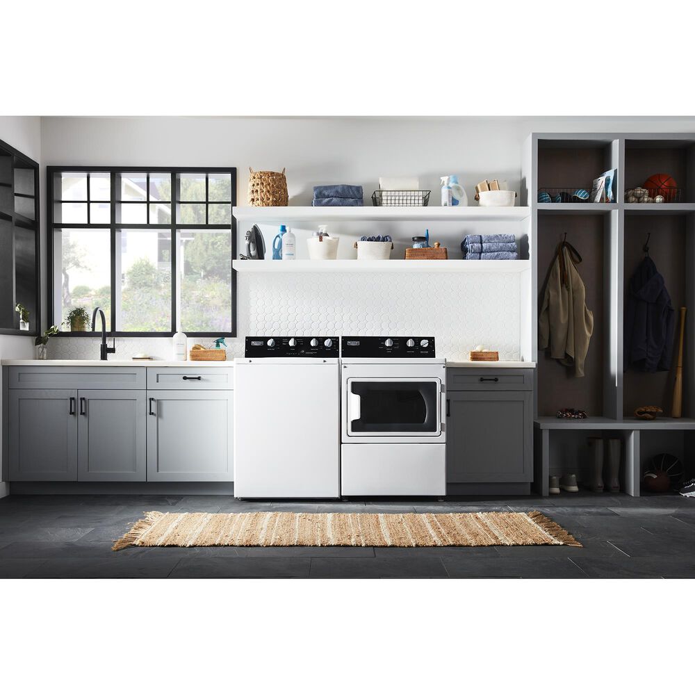 Maytag 3.5 Cu. Ft. Washer and 7.4 Cu. Ft. Gas Dryer in White, , large
