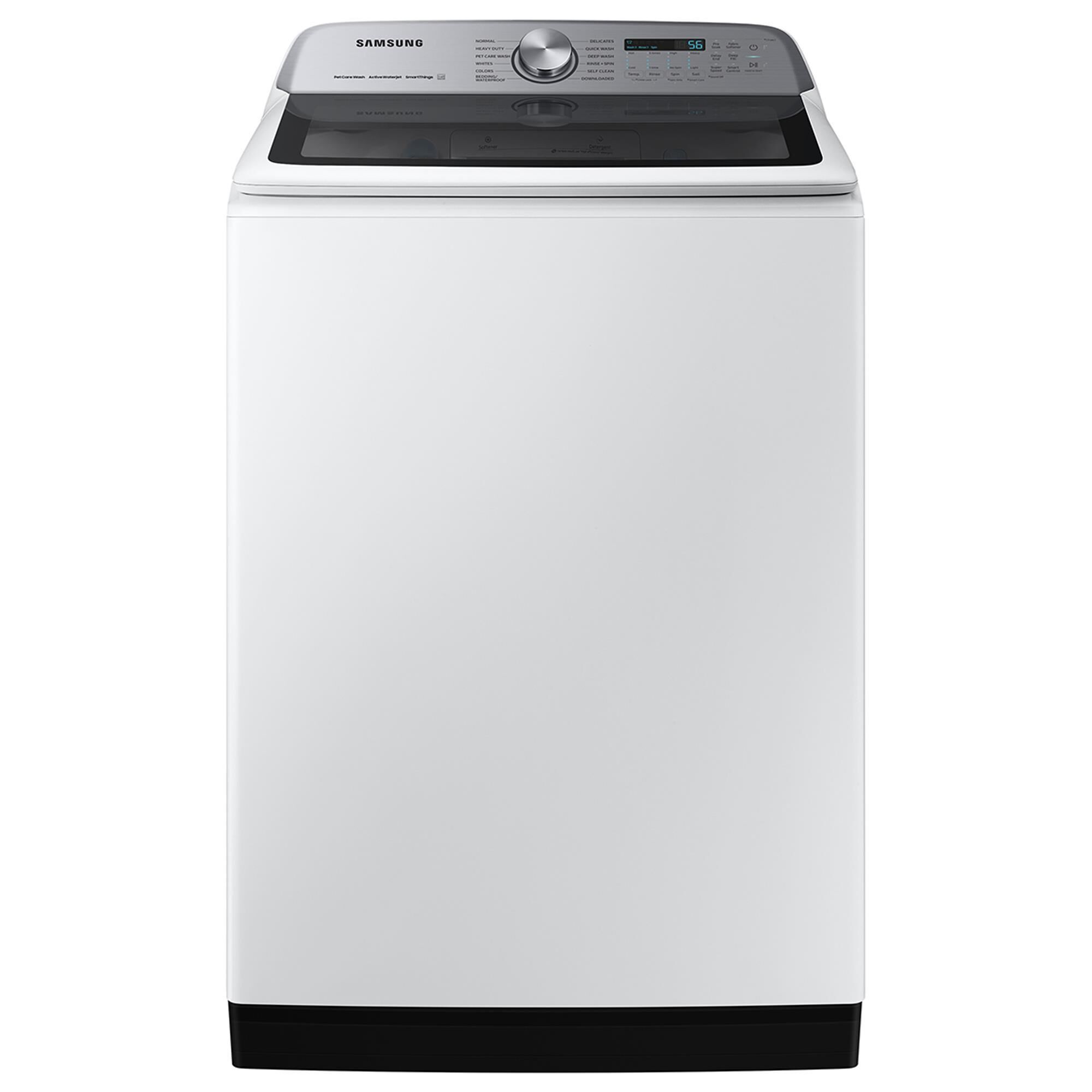 Samsung 5.4 cu. ft. Smart Top Load Washer with Pet Care Solution and Super Speed Wash in White NFM