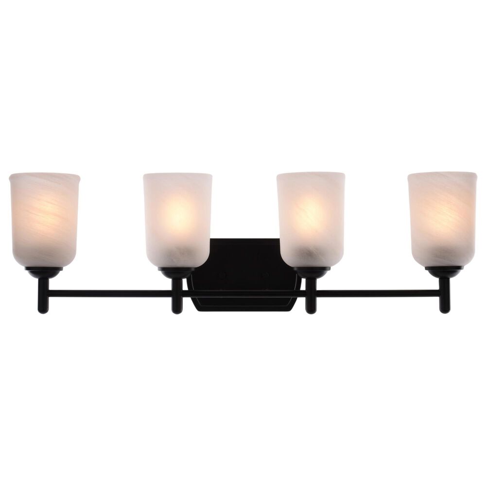 Vaxcel Laurelhurst 4-Light Bathroom Vanity in Matte Black, , large