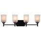 Vaxcel Laurelhurst 4-Light Bathroom Vanity in Matte Black, , large