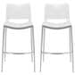 Zuo Modern Ace Bar Stool in White (Set of 2), , large