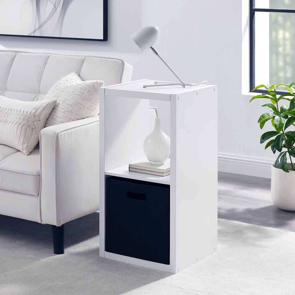 Linon Home Decor Galli 2-Shelf Bookcase in White, , large