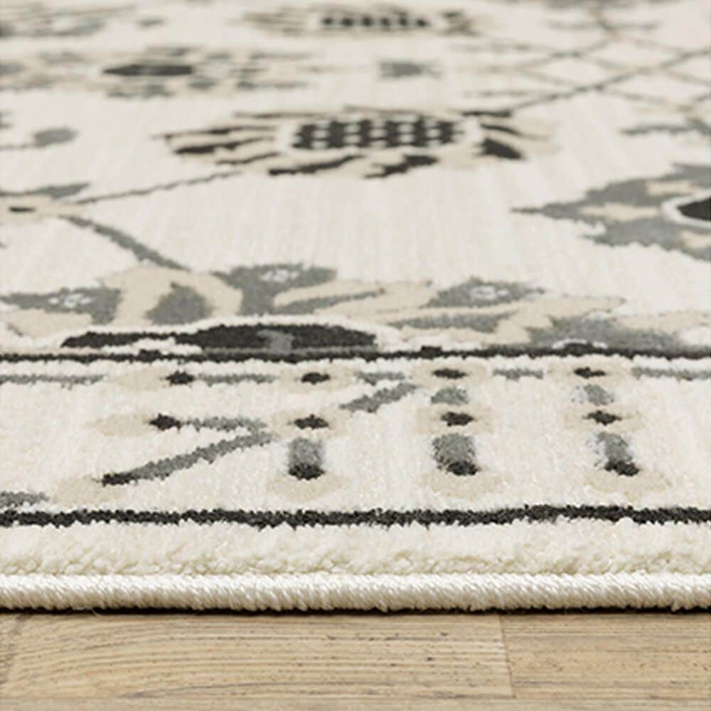 Oriental Weavers Raylan RAY03 2&#39;3&quot; x 7&#39;6&quot; Ivory Runner, , large