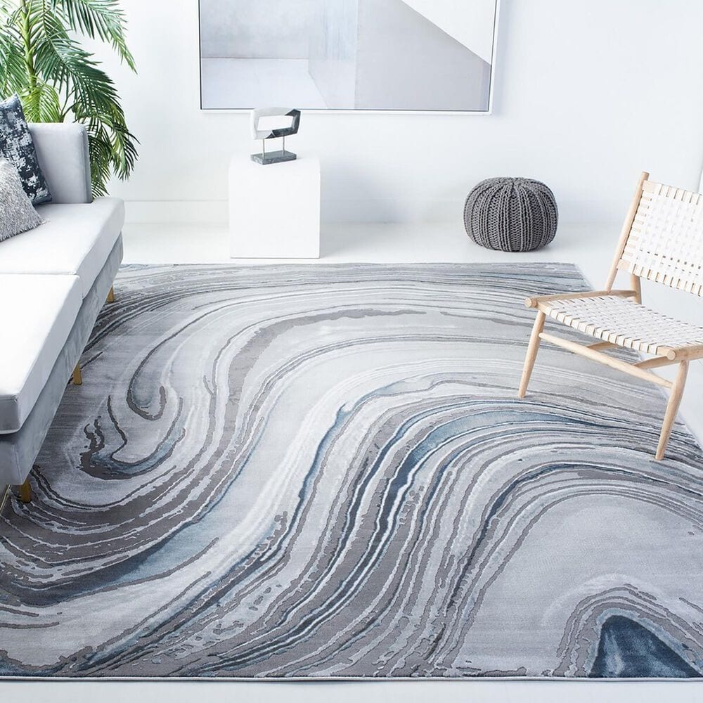 Safavieh Craft CFT845M 9&#39; x 12&#39; Blue and Grey Area Rug, , large