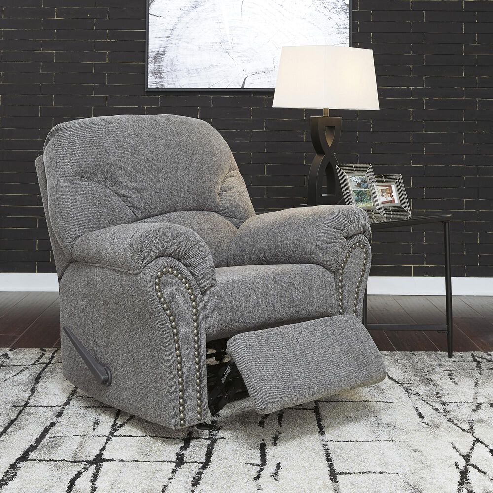 Signature Design by Ashley Allmaxx Rocker Recliner in Pewter, , large