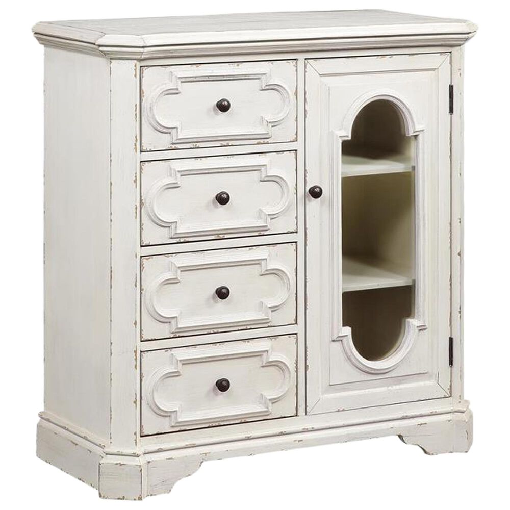Shell Island Furniture Four Drawers One Door Chest in Decor White, , large