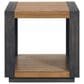 Mayberry Hill Breckenridge Square End Table in Light Oak and Black, , large