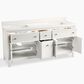 Kohler Malin 72" Double Bathroom Vanity in White with 3 cm White Quartz Top and Rectangular Sinks, , large