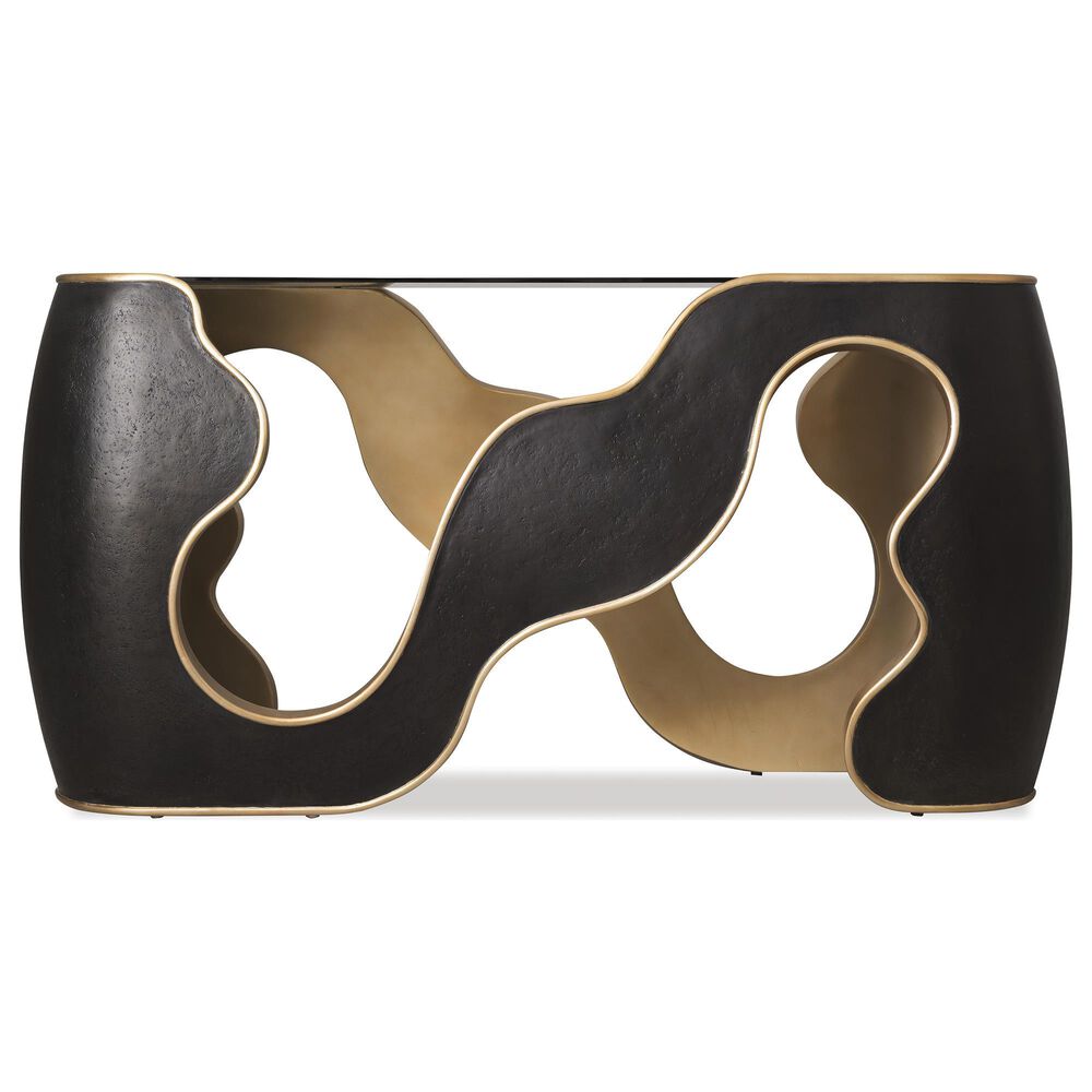 Hooker Furniture Melange Console Table in Black and Gold, , large