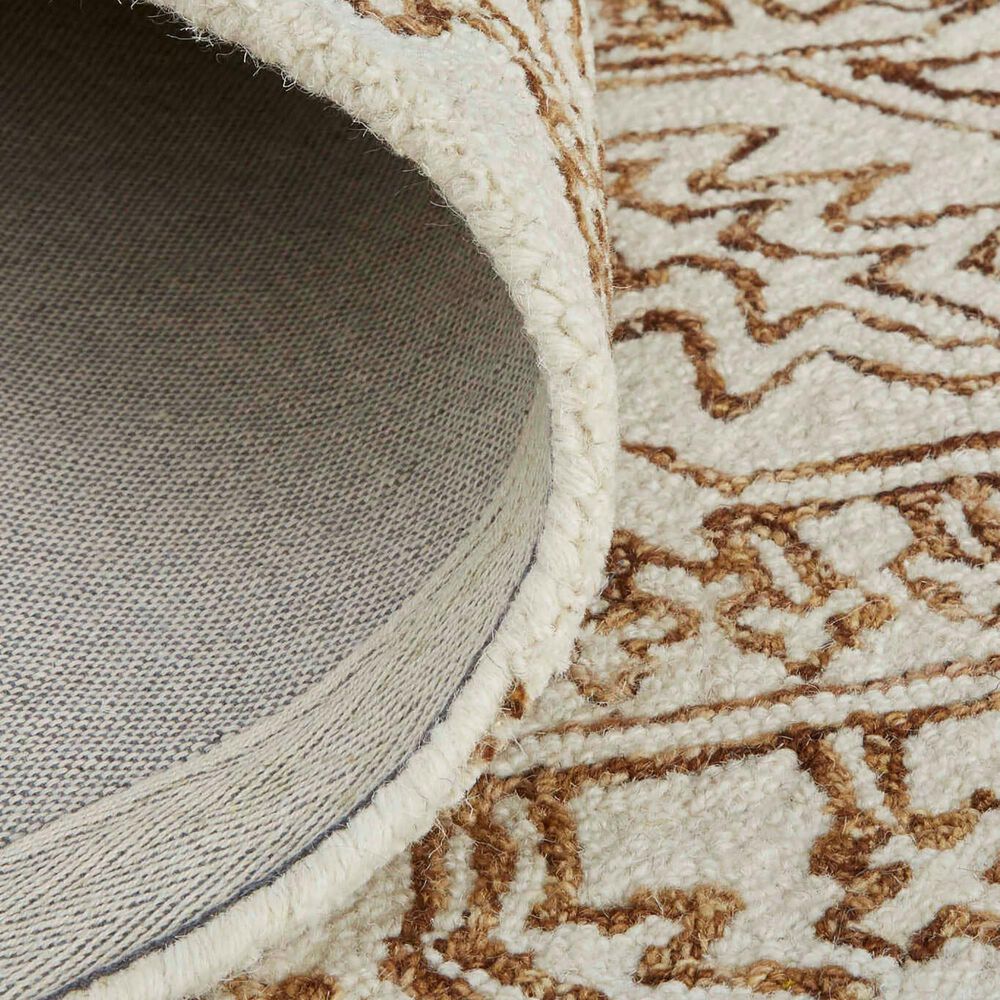 Feizy Belfort 8&#39; x 10&#39; Ivory and Brown Area Rug, , large