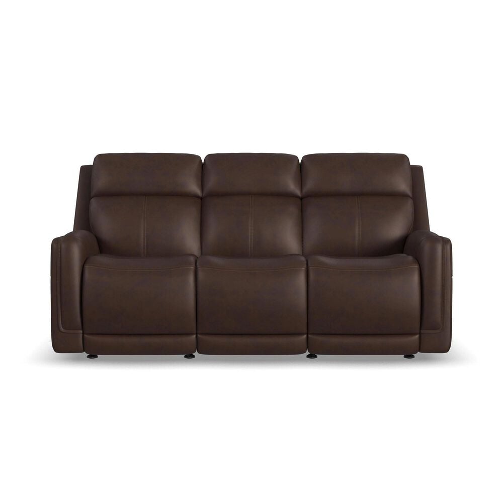 Flexsteel Alister Gliding Power Reclining Sofa with Headrest and Lumbar in Burnt Umber, , large