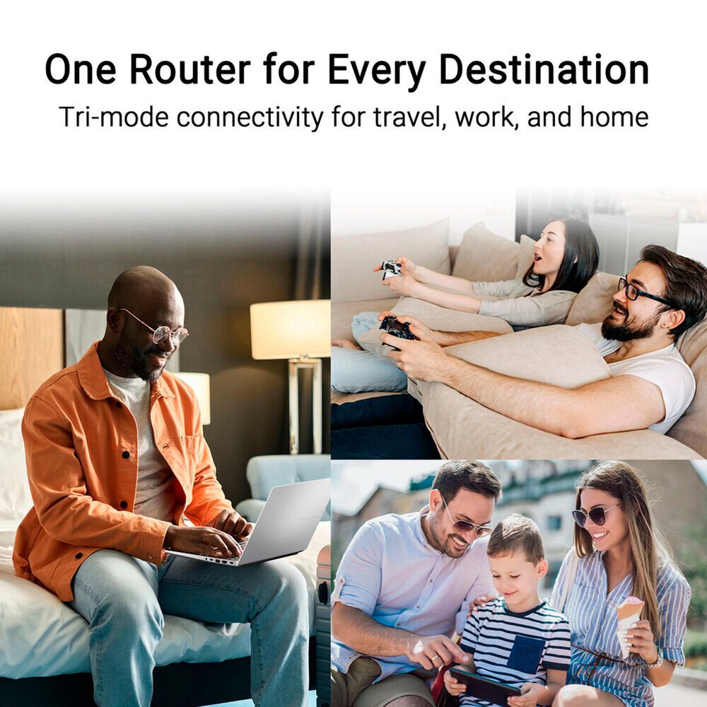 ASUS Go Dual-Band WiFi 7 Travel Router in White, , large