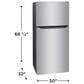 Frigidaire 20 Cu. Ft. Garage Ready Top Freezer Refrigerator in Stainless Steel, , large